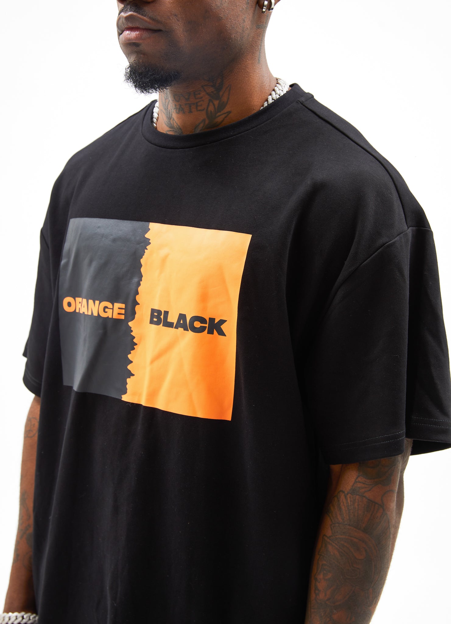 Orange/Black T Shirt