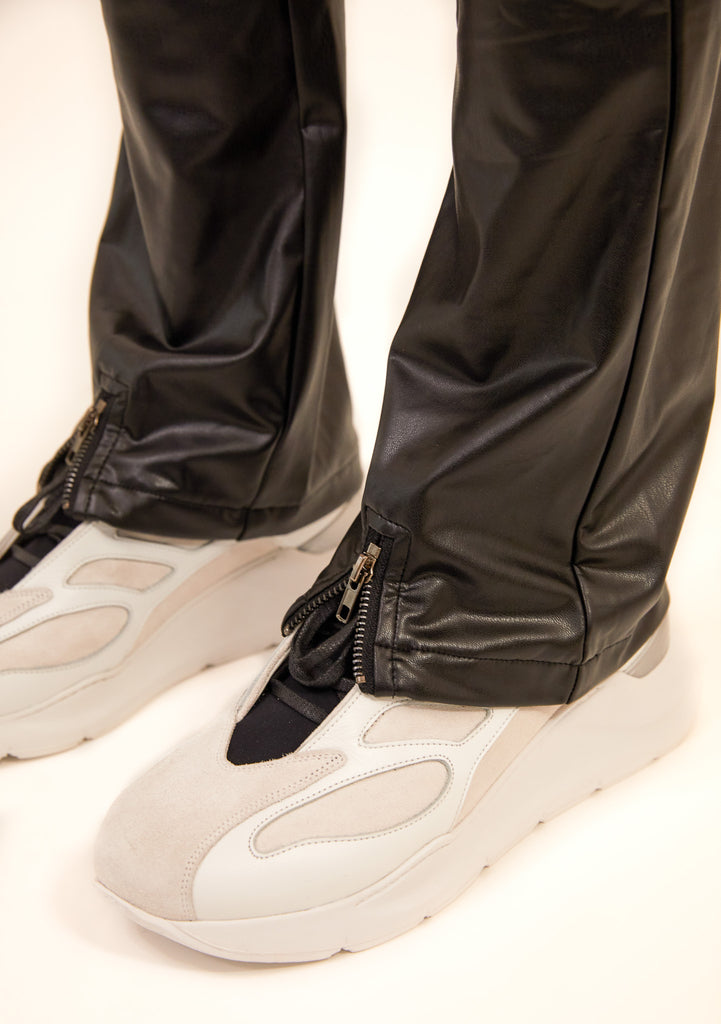 Flare Leather Pants