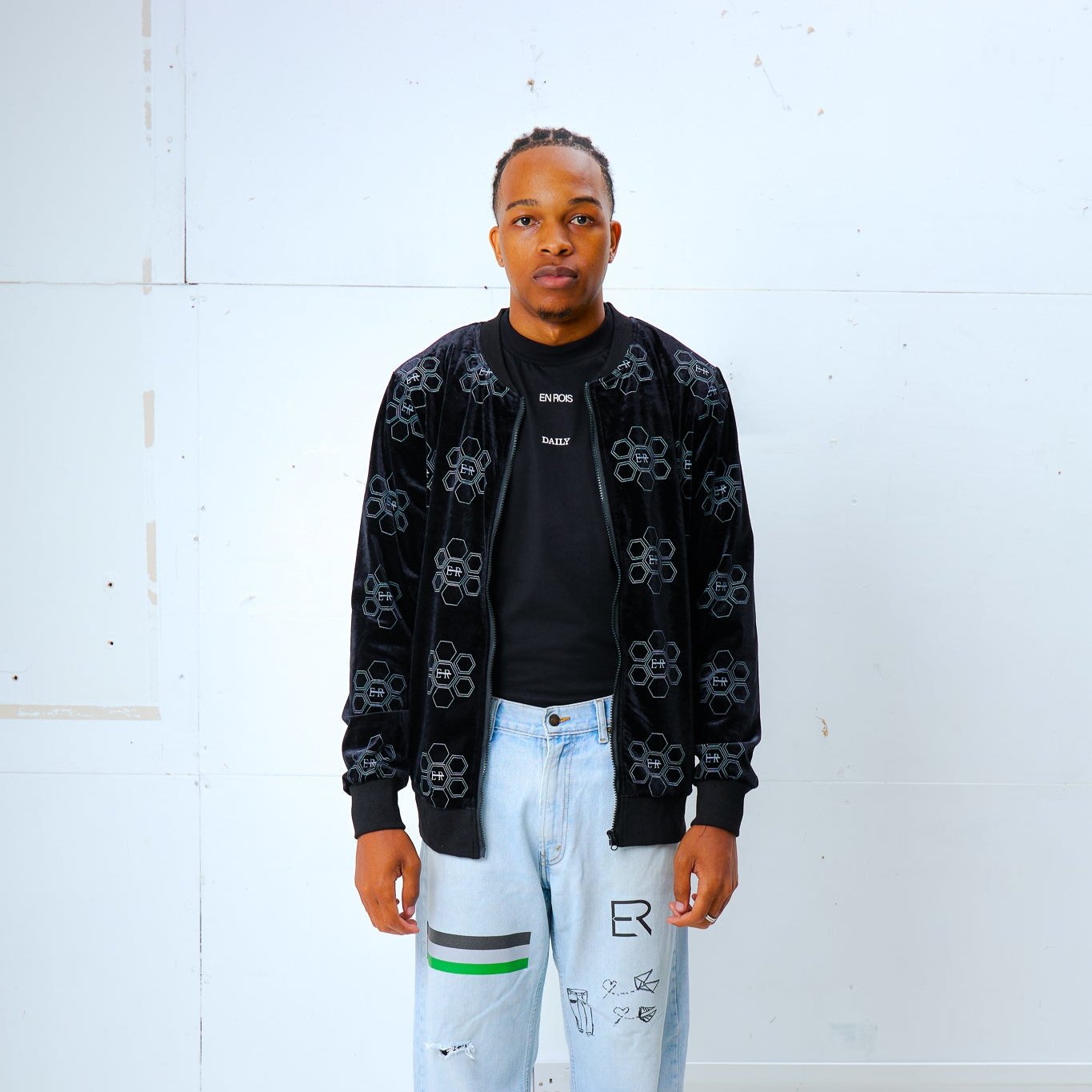 Monogram Velour Bomber Jacket