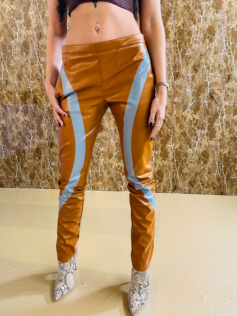 Leather Trousers - Caramel