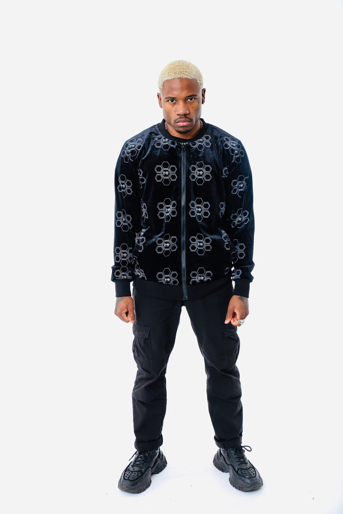 Monogram Velour Bomber Jacket