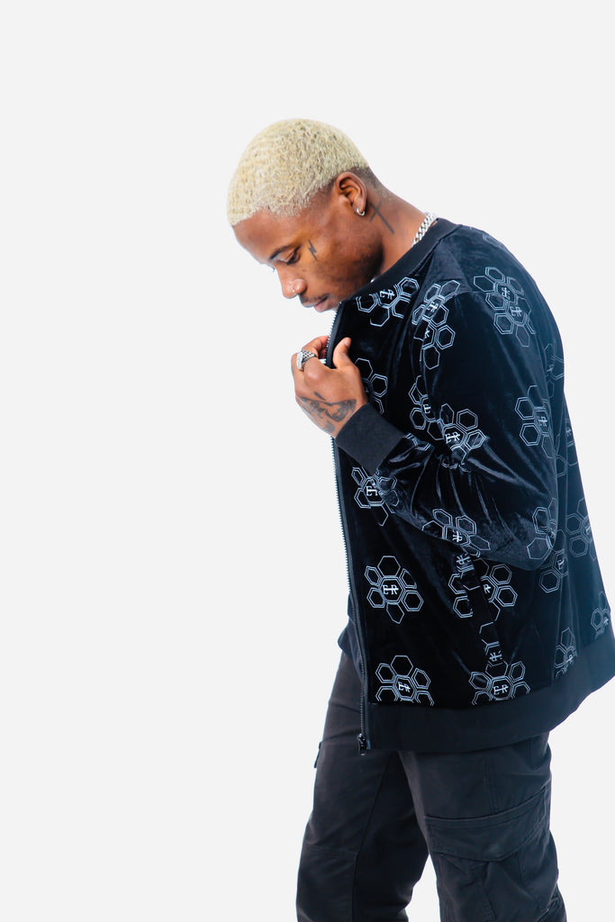 Monogram Velour Bomber Jacket