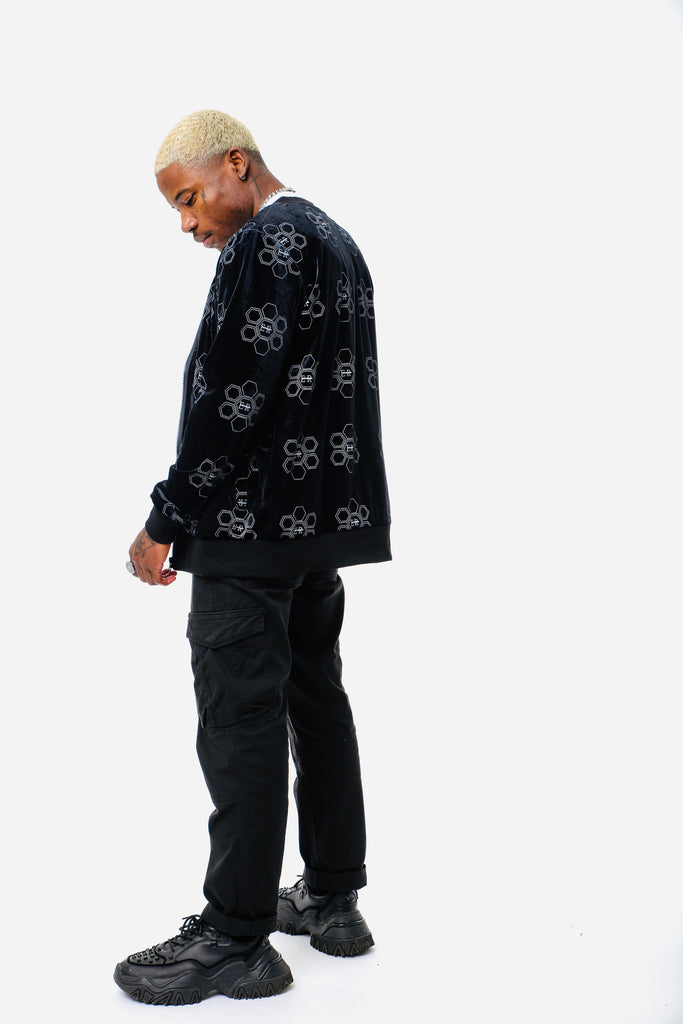 Monogram Velour Bomber Jacket
